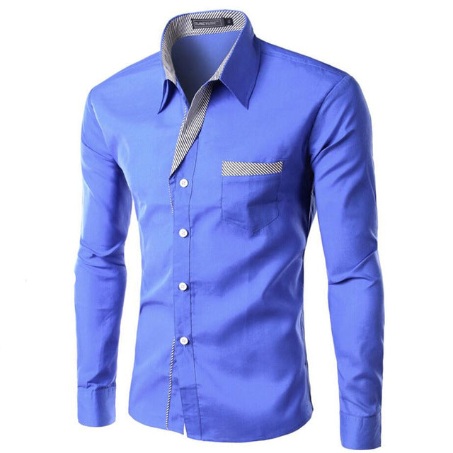 Hot Sale New Fashion Camisa Masculina Long Sleeve Shirt Men