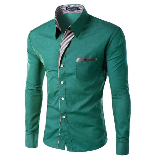 Hot Sale New Fashion Camisa Masculina Long Sleeve Shirt Men