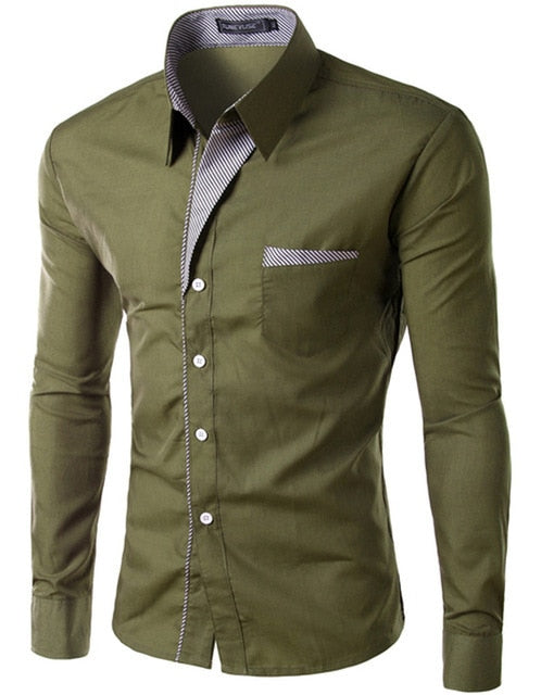 Hot Sale New Fashion Camisa Masculina Long Sleeve Shirt Men
