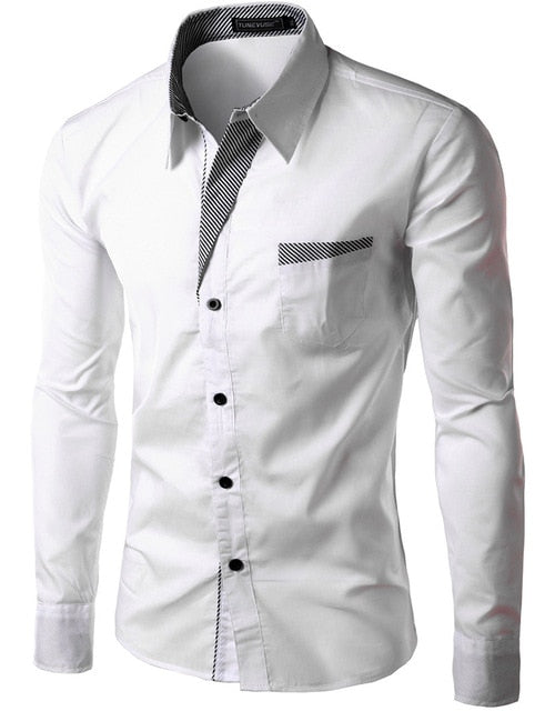 Hot Sale New Fashion Camisa Masculina Long Sleeve Shirt Men