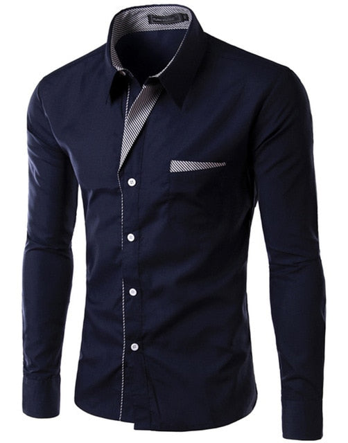 Hot Sale New Fashion Camisa Masculina Long Sleeve Shirt Men