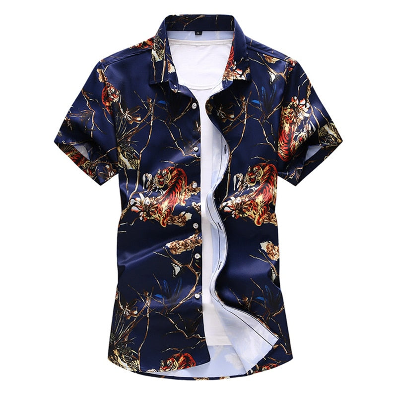 Cloudstyle 2019 New Short Sleeve Shirt Men Summer Cool Slim Fit Men Shirt