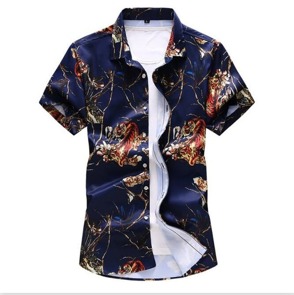 Cloudstyle 2019 New Short Sleeve Shirt Men Summer Cool Slim Fit Men Shirt